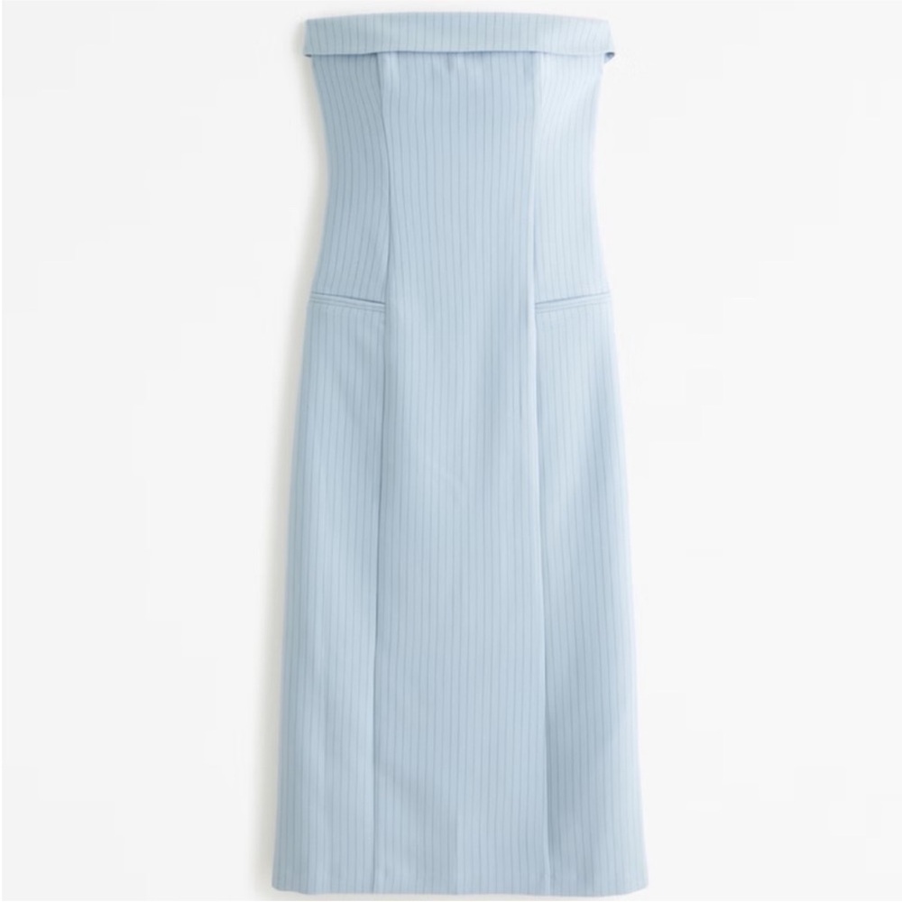 NWT Abercrombie & Fitch Strapless Tailored Midi Dress